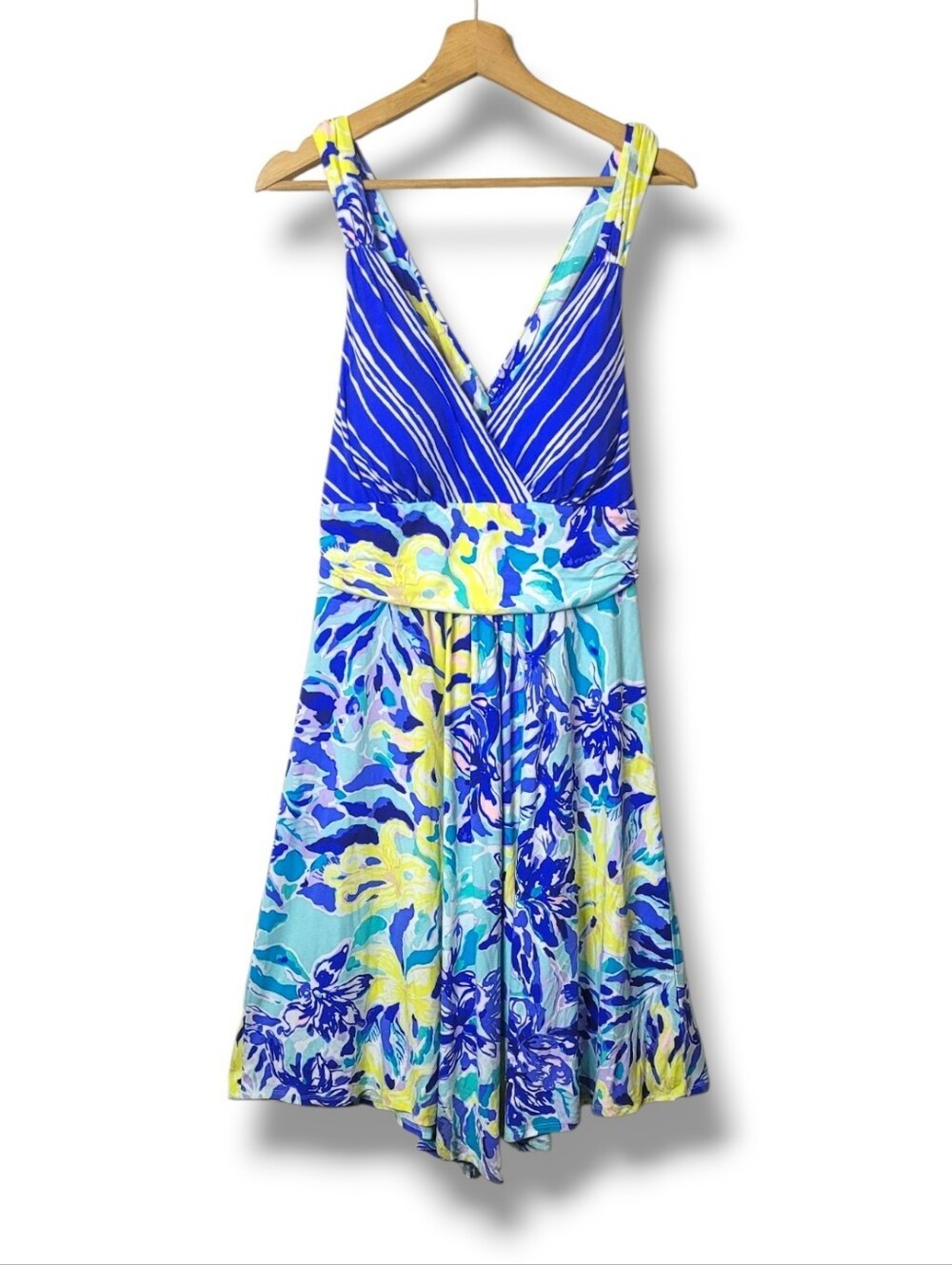 Lilly Pulitzer Hadley Dress In Indigo Ylang Ylang Love Size L NWT - Picture 3 of 14